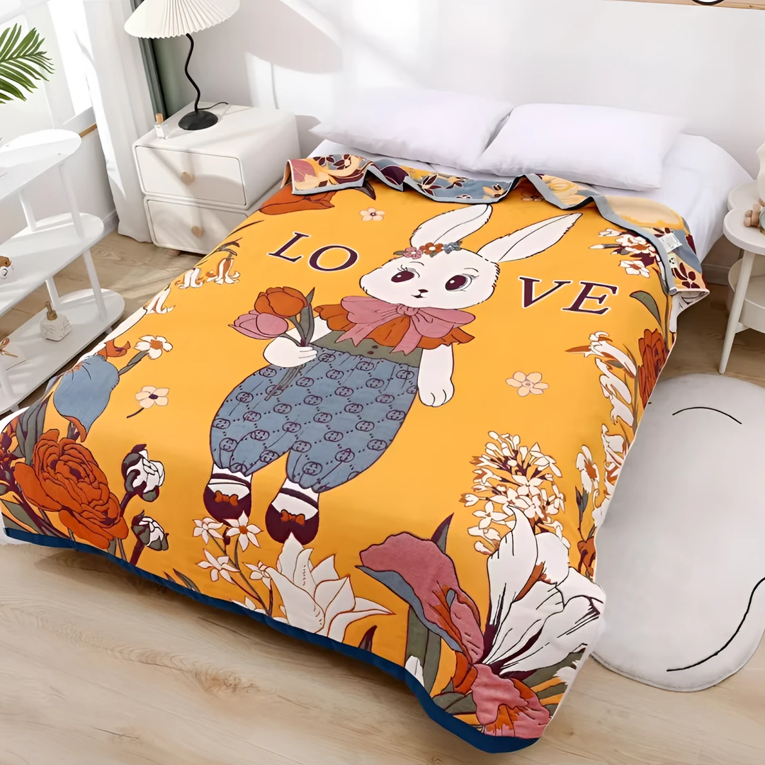 【古奇兔】150*200轻奢卡通亲肤加厚面包被