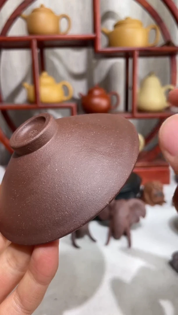 【闪购商品】紫砂茶壶千禧紫泥斗笠杯