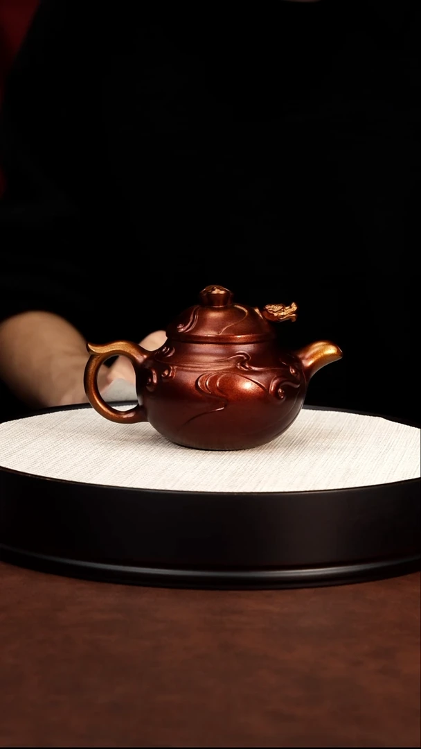 茶壶紫砂鱼化龙贝壳烧 汪东升