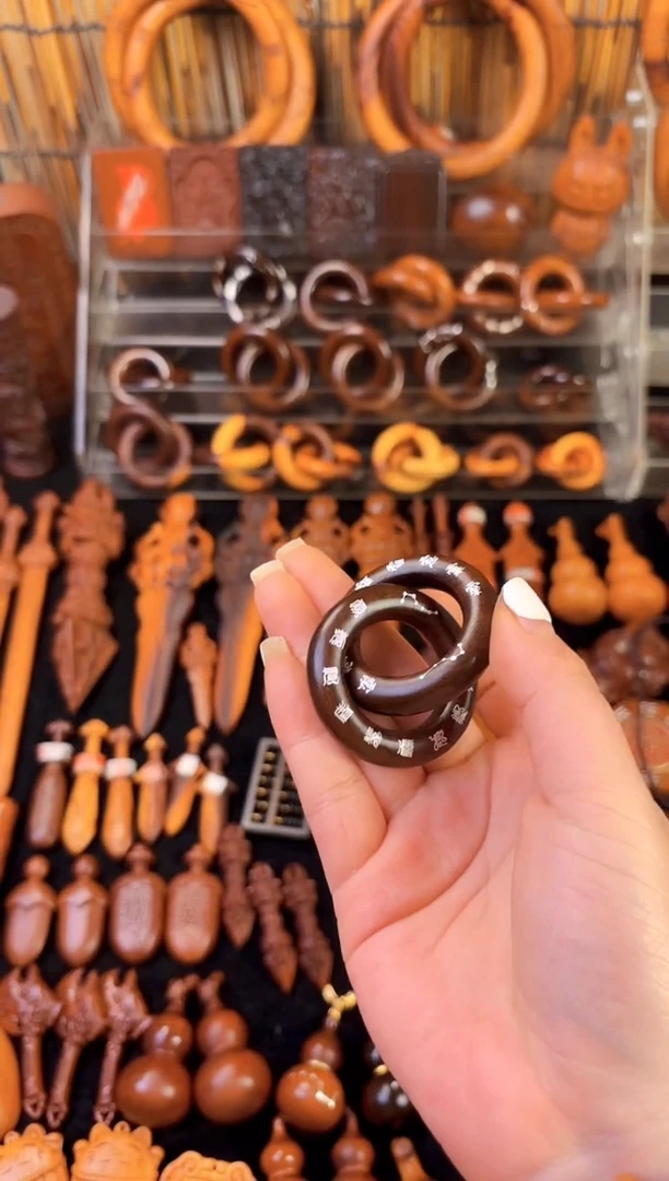 雷枣木玉化料  银十字天经乾坤圈   2.5