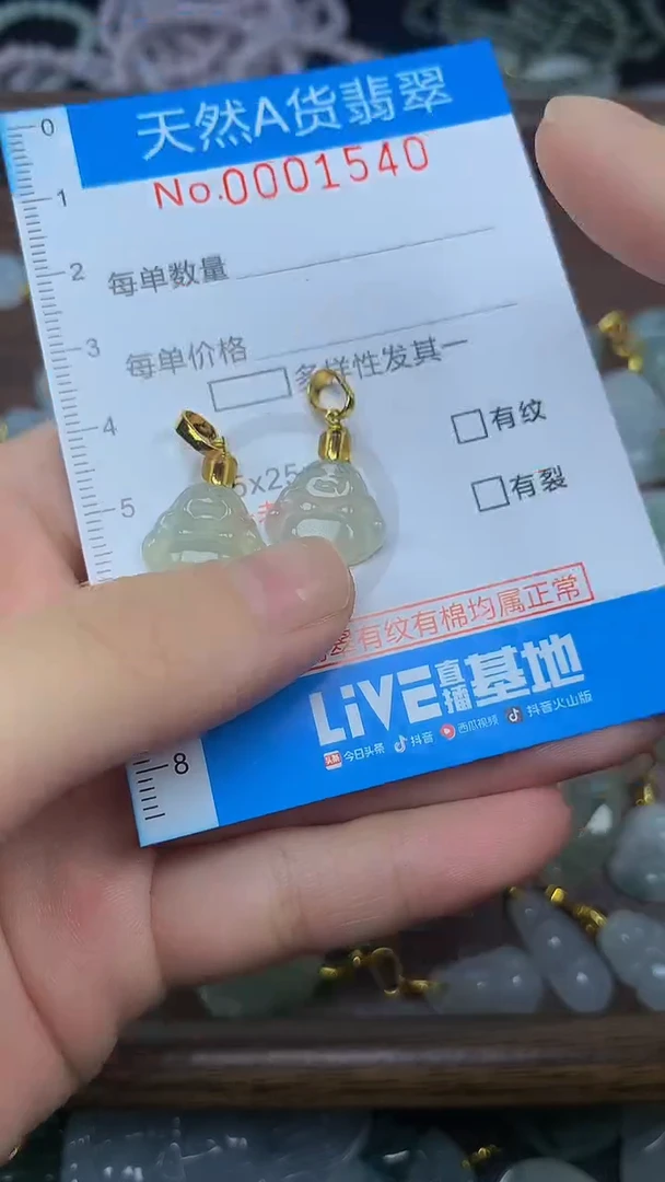 颈饰未镶嵌翡翠杨*珍净货挂件-1540