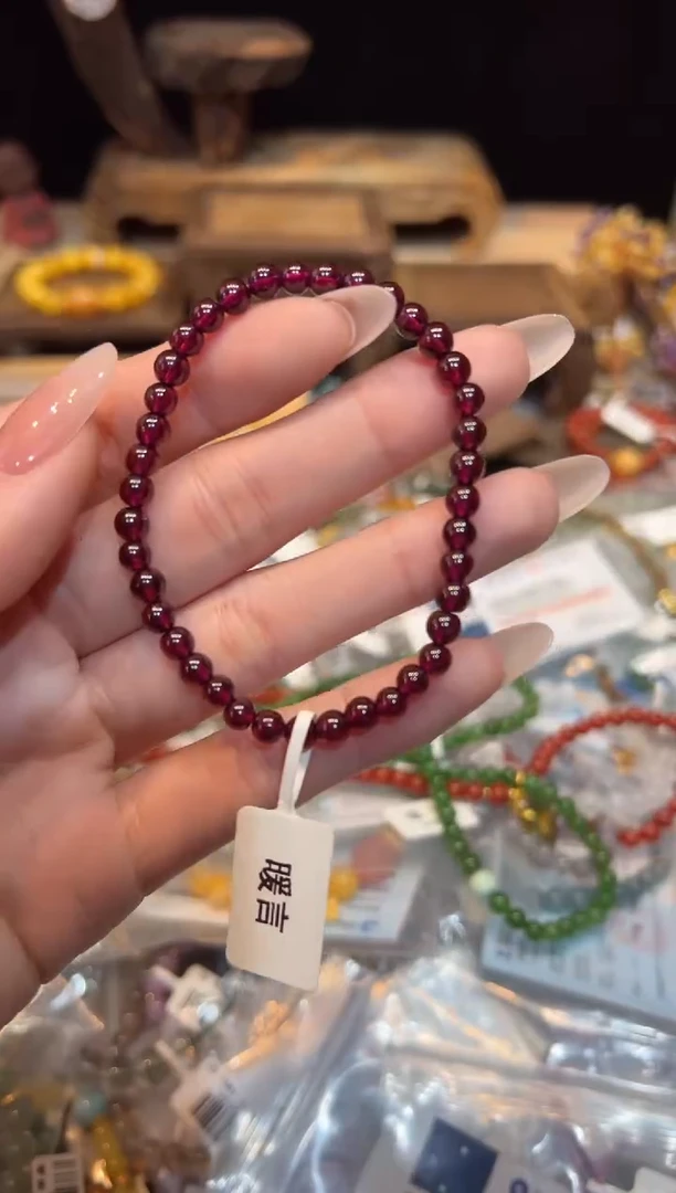 【闪购商品】石榴石手链未镶嵌手饰@@D1597