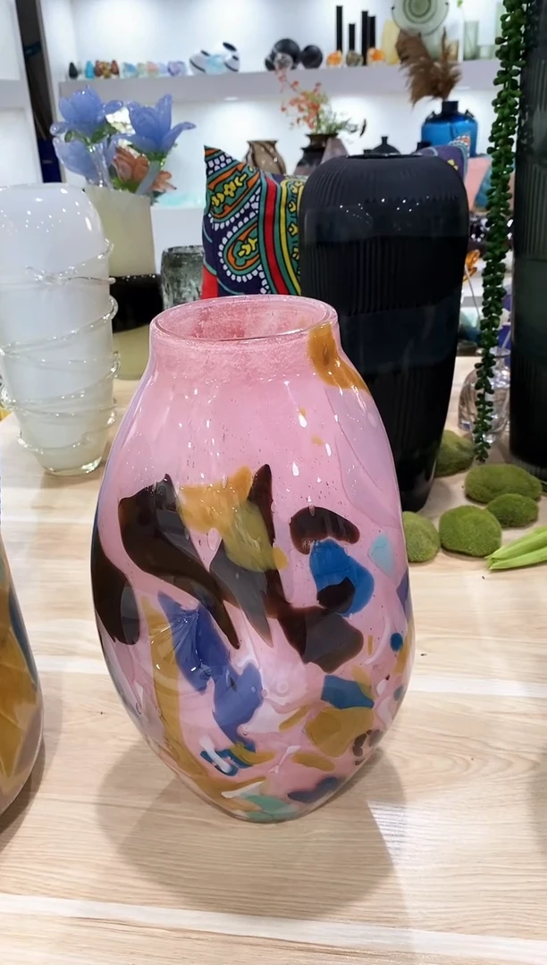 慕忆家手作琉璃花瓶微瑕