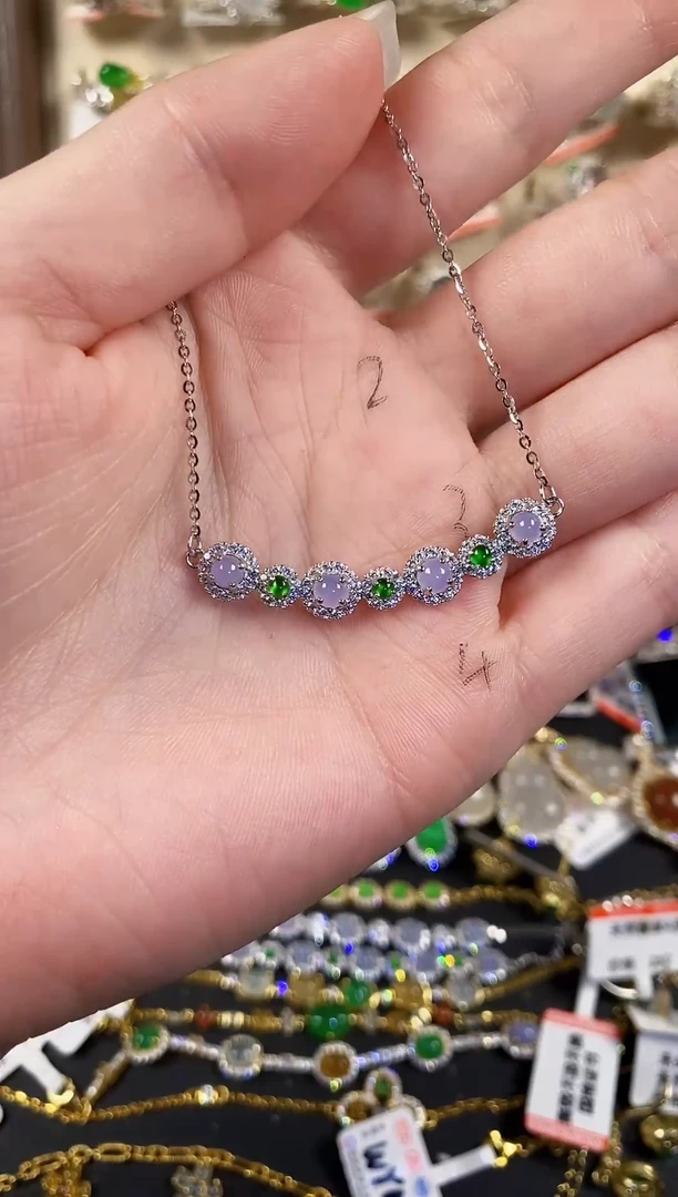 银S925镶嵌戒指翡翠 天然A货翡翠33