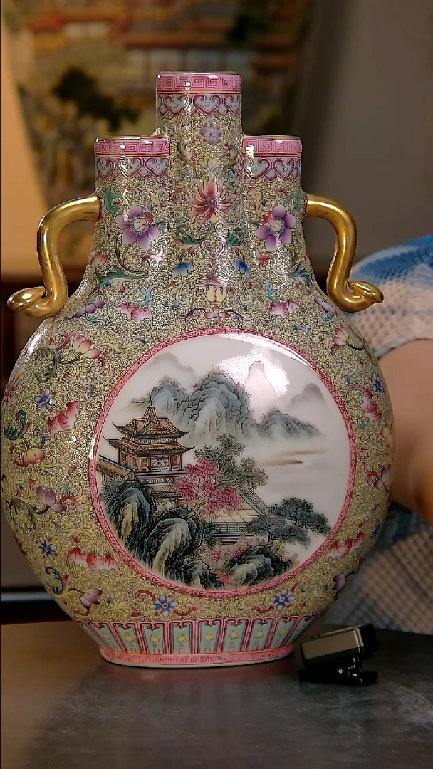 古月轩三罐瓶锦**程精品陶瓷