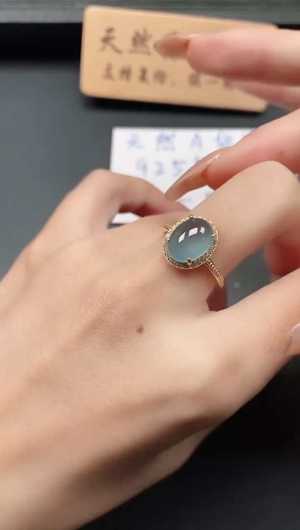 银S925镶嵌戒指翡翠11111