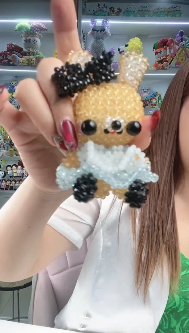 玻璃0318卡4水晶美女兔材料包1套