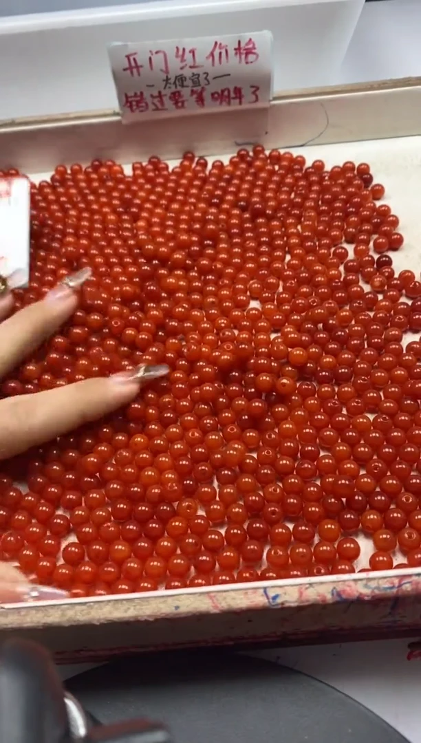 【闪购商品】南红玛瑙颈饰未镶嵌w1548满肉南红6mm*40颗