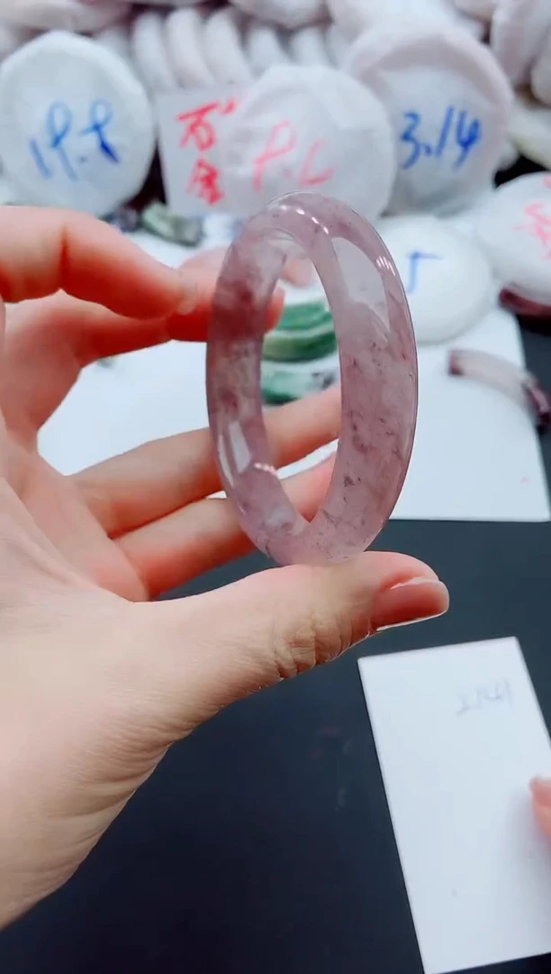 未镶嵌手镯石英质玉L141-56-57