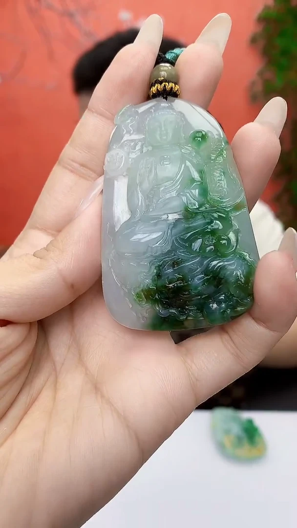 未镶嵌定制翡翠莱*4917ty-毛货挂件
