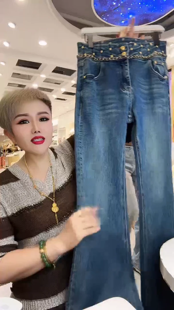 雲安娜蓝色XXL牛仔裤6098