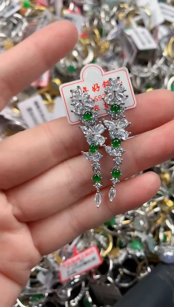 银S925镶嵌戒指翡翠555                  6