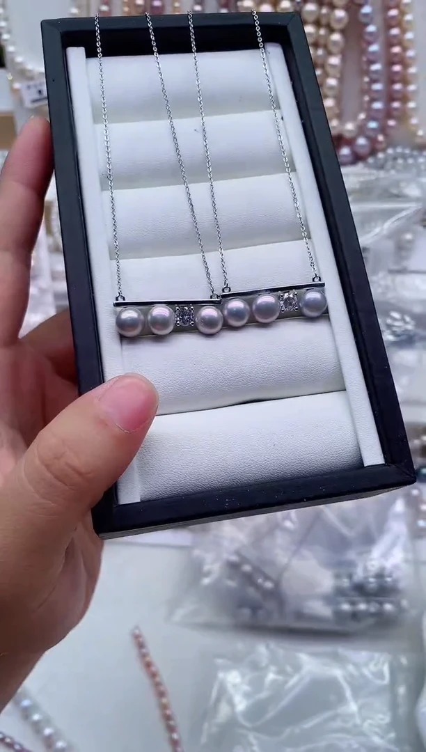 淡水珍珠合金套链多样性发其一，非无暇