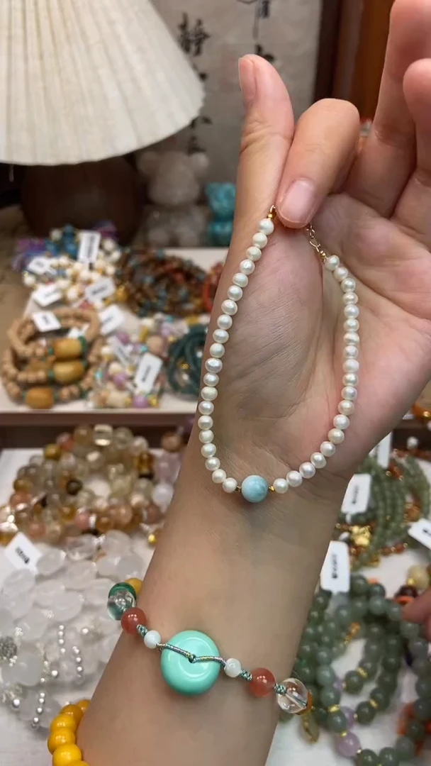 淡水珍珠手绳银S925镶嵌326