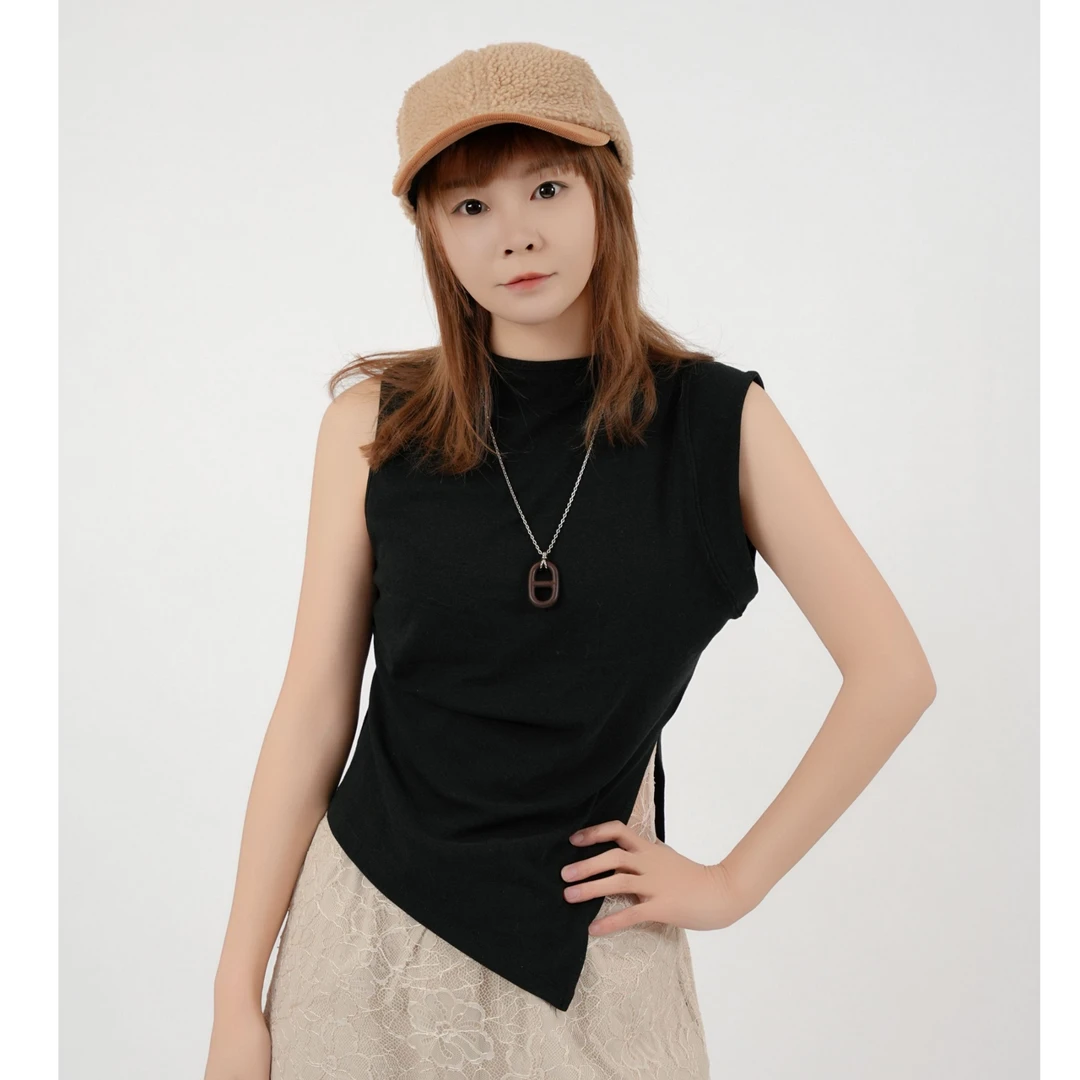 【小叮当N0退N0换】韩国2025新款显瘦黑色背心