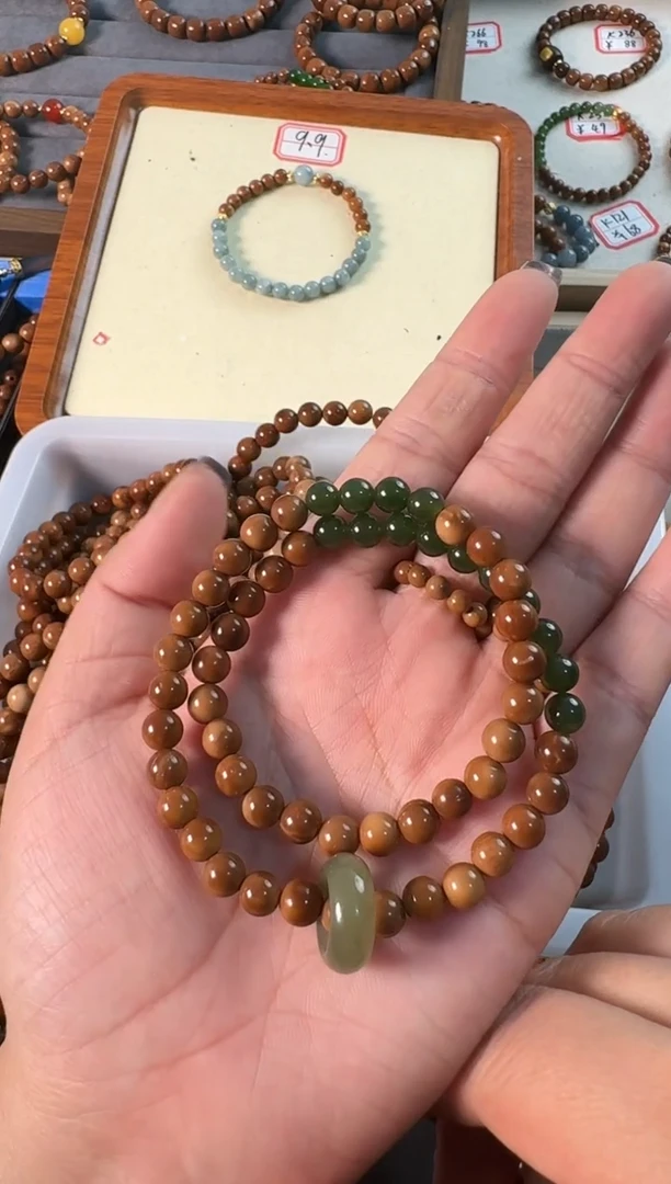 【闪购商品】库克手串未镶嵌库克跑环双圈6mm