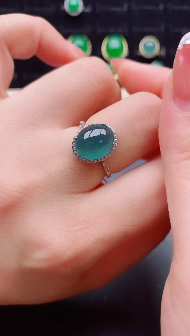 【闪购商品】翡翠戒指银S925镶嵌5080550