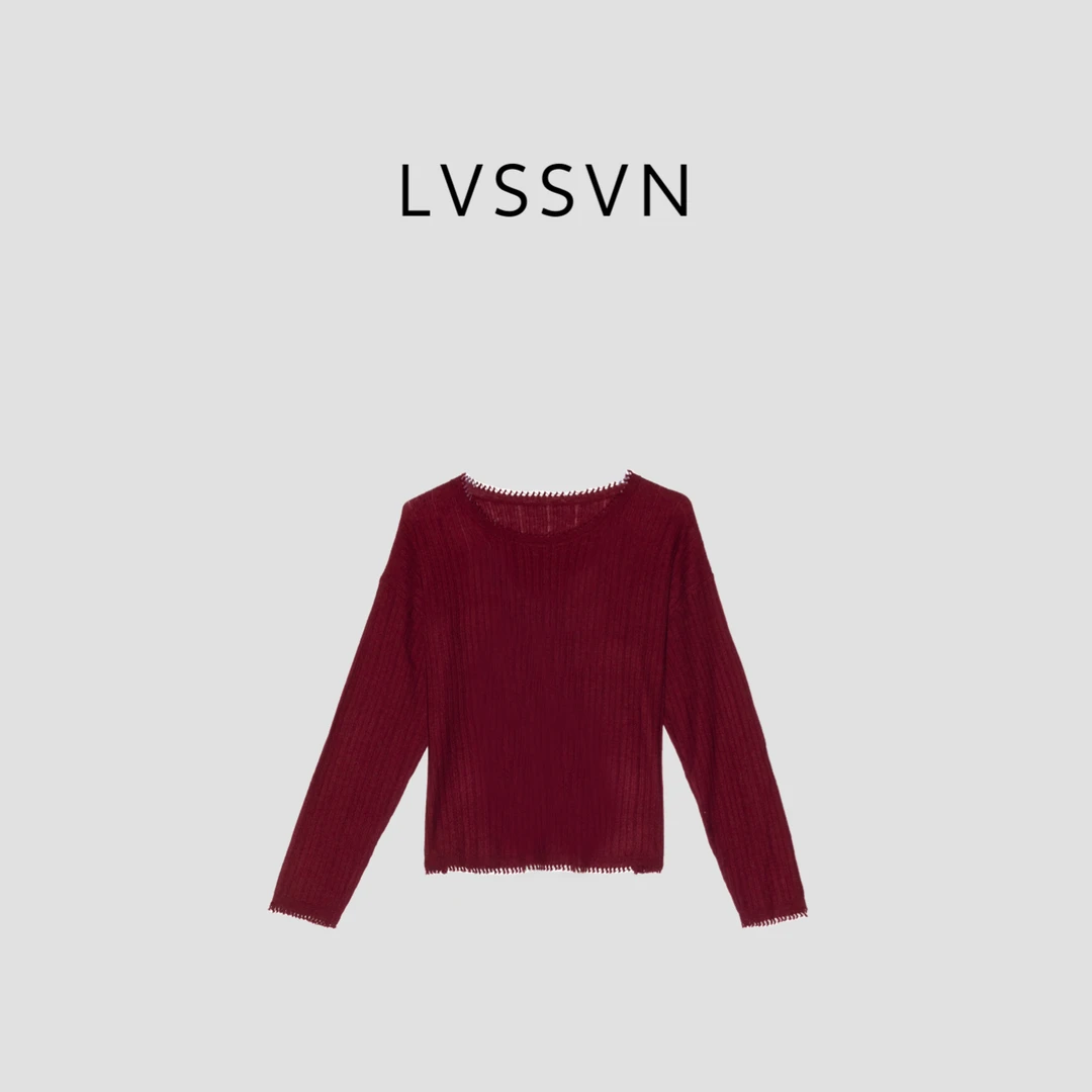 LVSSVN/露裳【Susie】2025SS 早春新款羊毛混纺女士针织衫 Z-30960