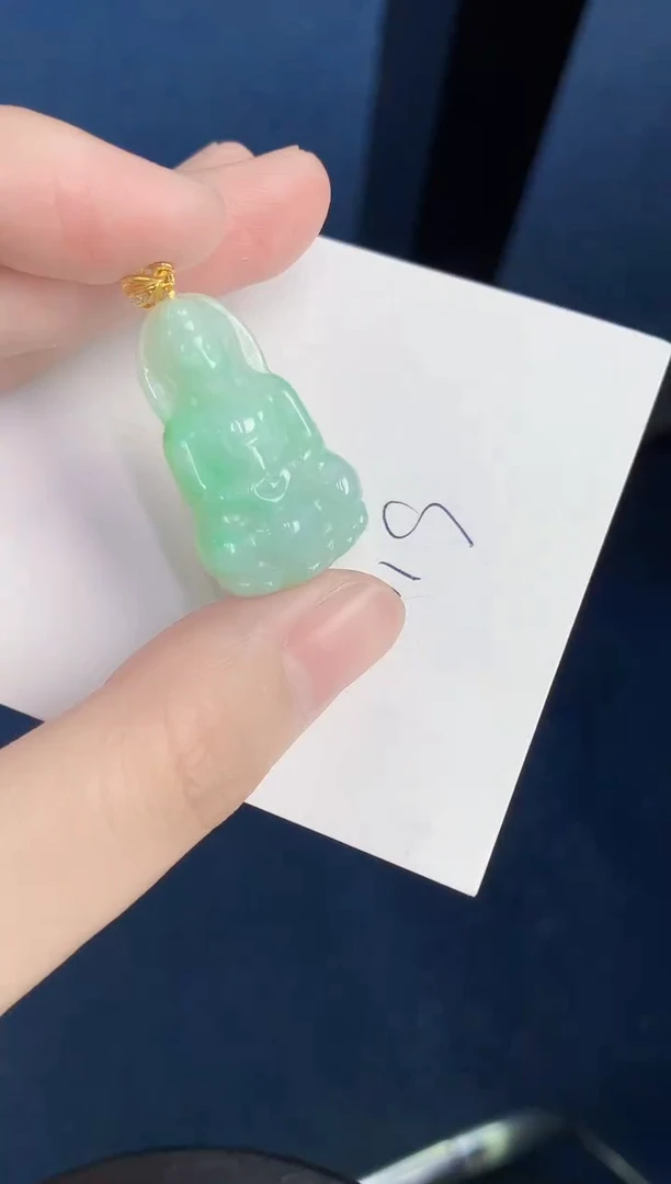 颈饰银S925镶嵌翡翠天然翡翠缅甸A货