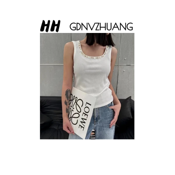 【红红甄选】03-0503时尚显瘦百搭重工休闲背心
