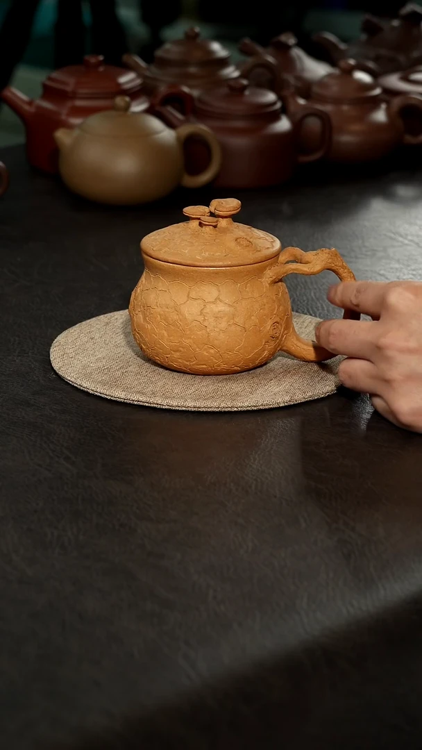 茶壶紫砂供春杯，老段泥