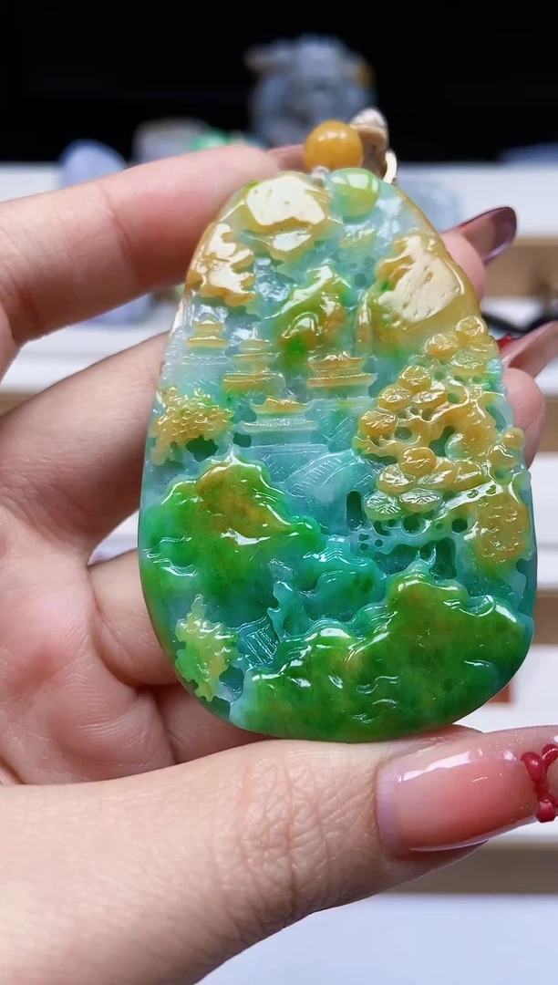 颈饰未镶嵌翡翠翡翠A货