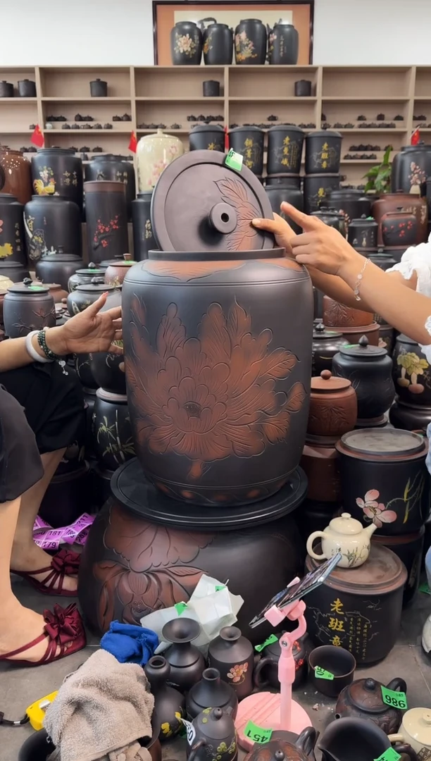 罐瑕疵水缸36升牡丹花 389