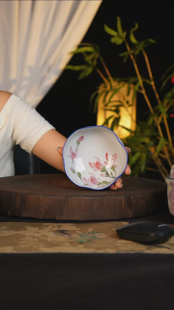 碗景德镇手工手绘高温陶瓷可进蒸箱烤箱洗碗机