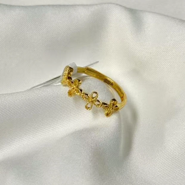 【小鹏黄金】足金999镂空小花5G工艺戒指2.44  2.32