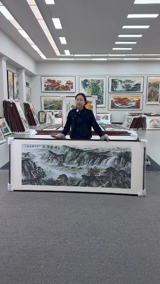 国画手绘   219*88   源远流长