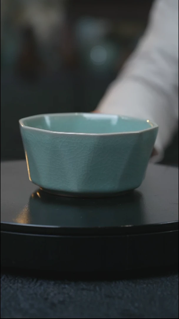 钻石碗 汝瓷 （拾汝）（天青）