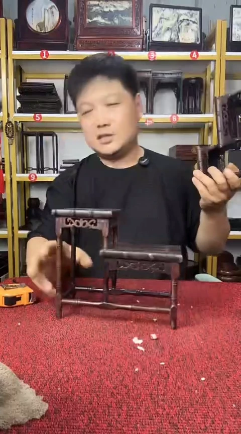 紫檀木类端景台架子大红酸子