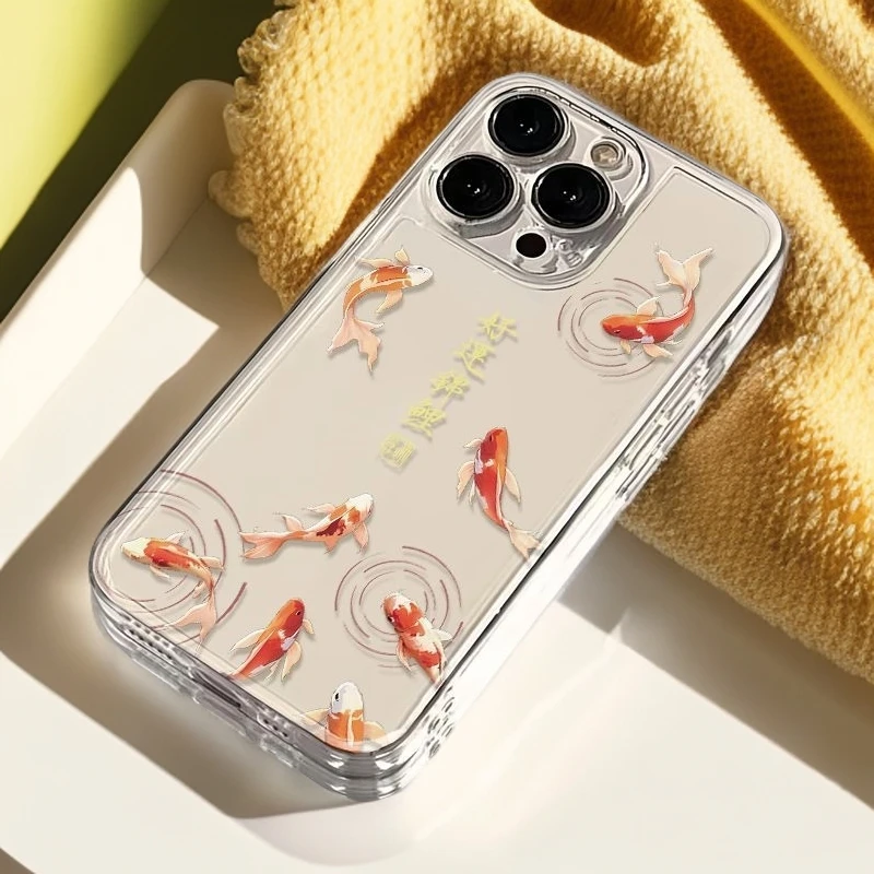EXMX好运锦鲤适用iPhone11防摔13创意手机壳苹果12pro全包8潮流15