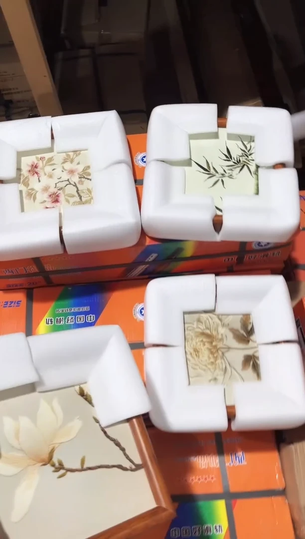 竖款梅兰竹菊  20*20  4副