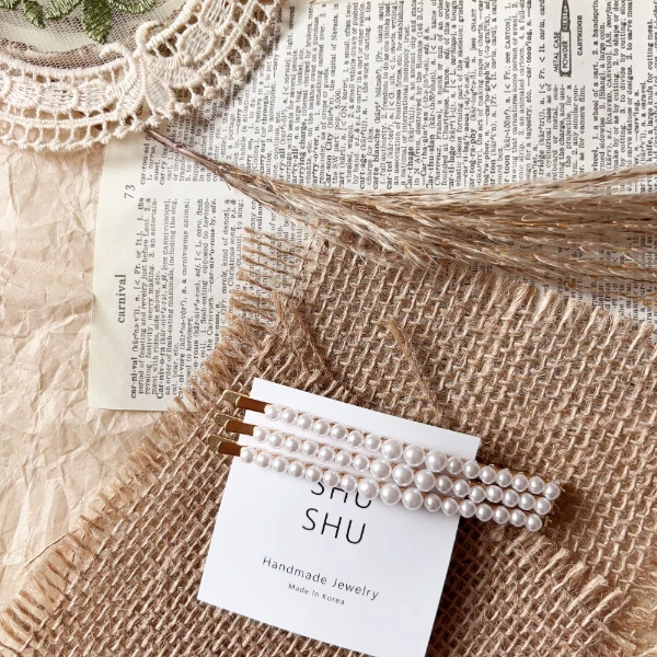 东大门时尚球球简约一字夹A72