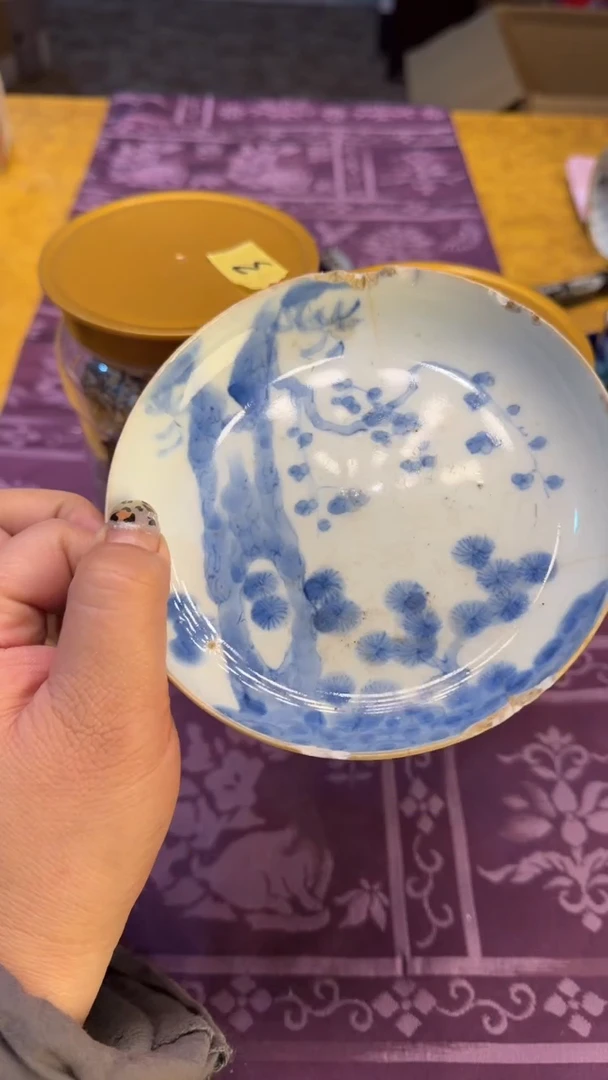 瓷片瓷器瓷器瑕疵瓷瓷威化瓷3俩件