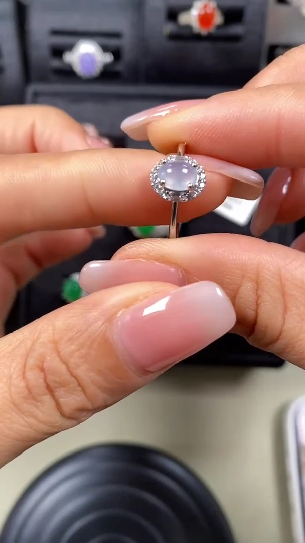 【闪购商品】翡翠戒指银S925镶嵌7994