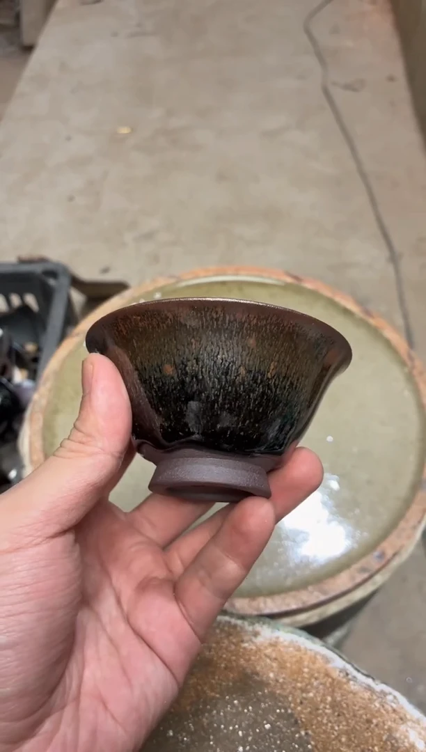 茶盏真柴烧建盏换点柴火