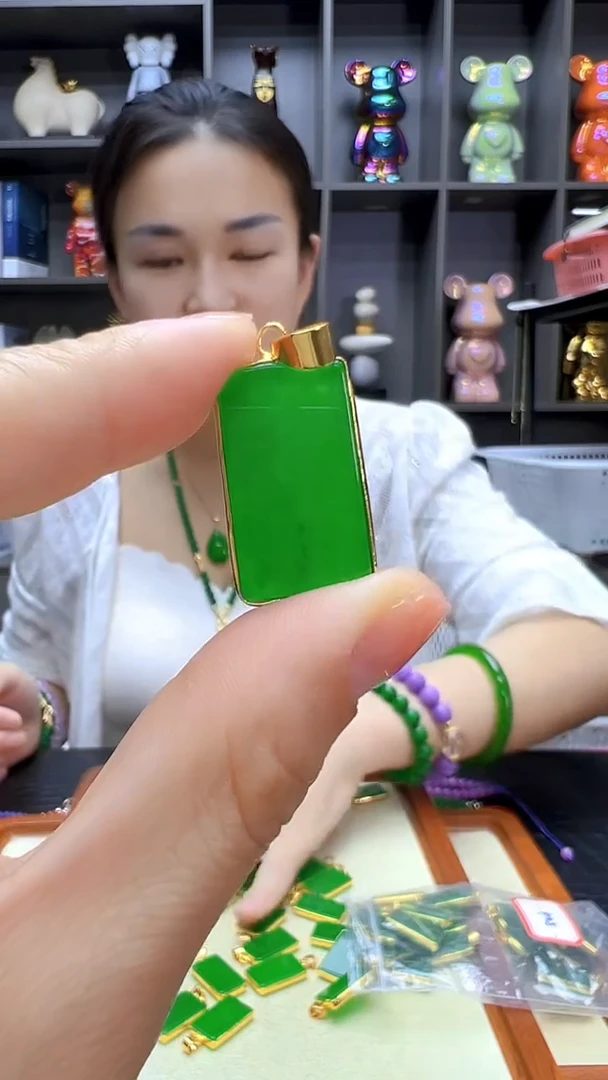 翡翠14K金镶嵌颈饰丹丹diy劲饰