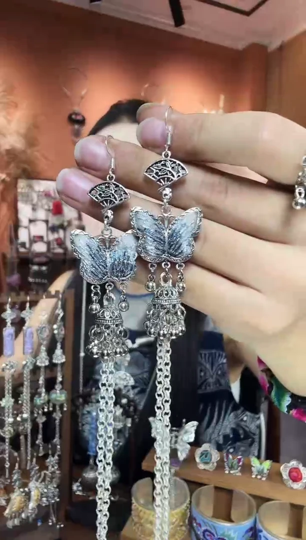 刺绣纯手工民族风耳环