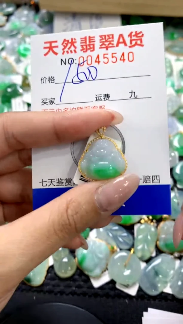 翡翠18K金镶嵌颈饰1111111111111111