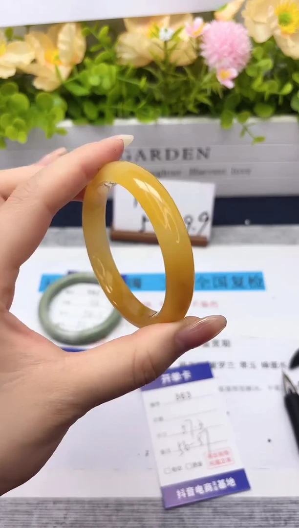 石英质玉手镯未镶嵌363-财气镯-圈口57.3