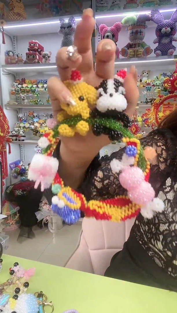 玻璃0954卡4水晶圣诞花环材料包1套