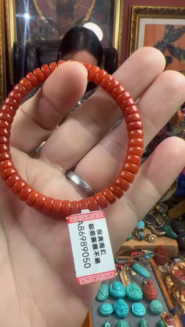 未镶嵌.南红玛瑙135号   南红切片手串套装ylp7.2mm