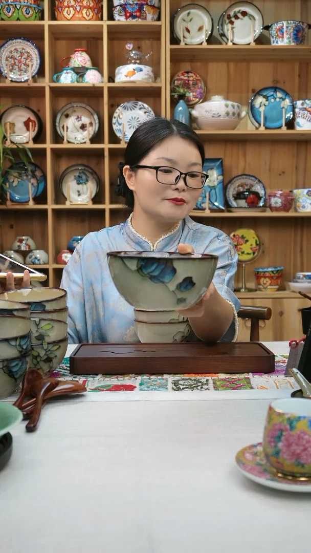 瓷片小可高温陶瓷一只面碗
