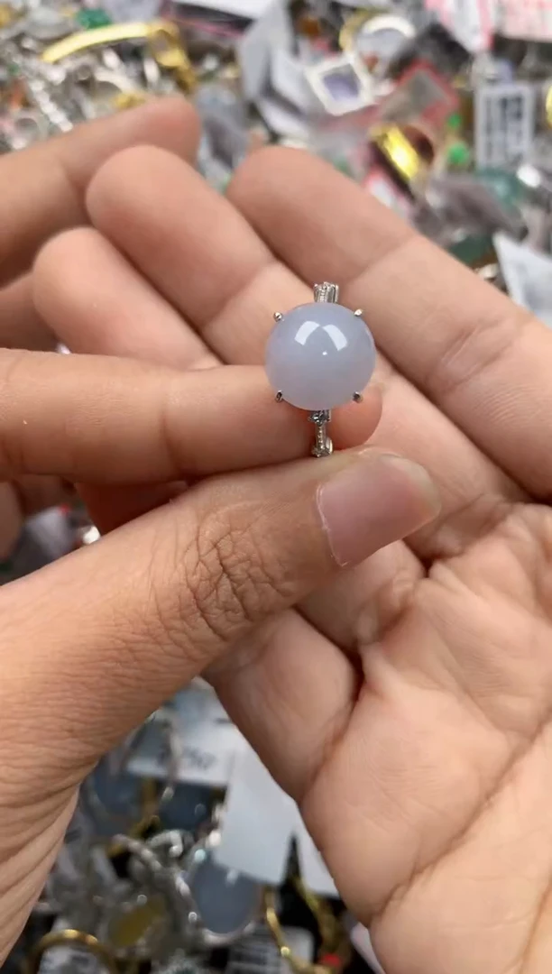 银S925镶嵌戒指翡翠888----2