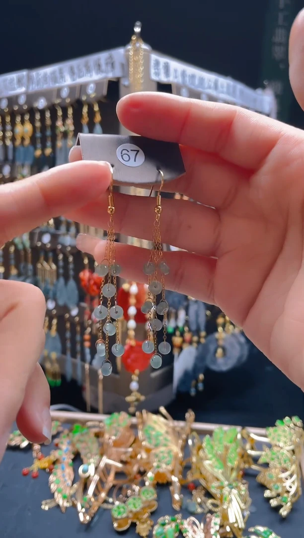 【闪购商品】翡翠耳饰合金015翡翠饰品