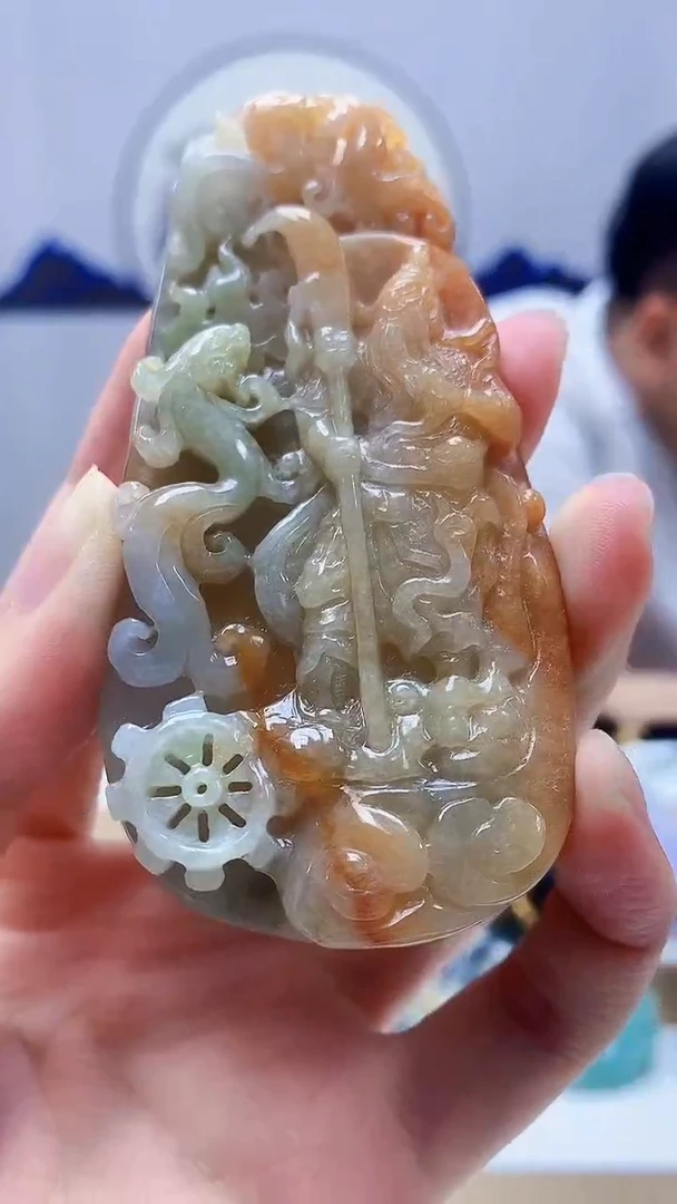 未镶嵌定制翡翠5060zm-毛货挂件80