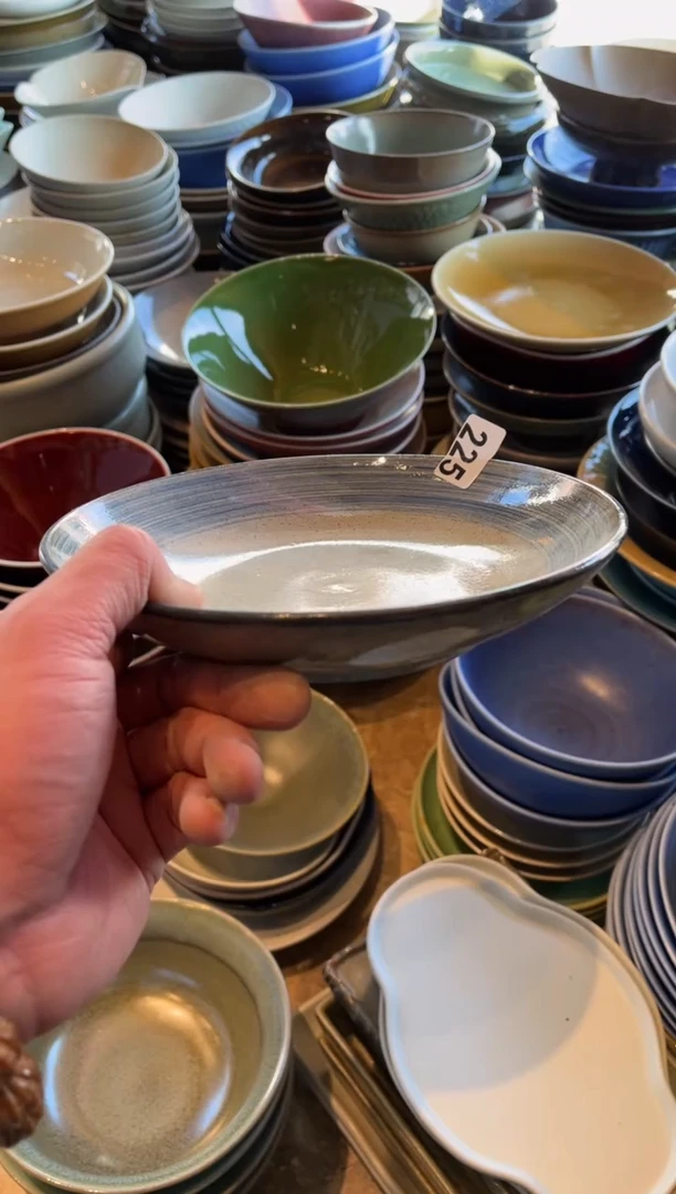 【闪购商品】瓷片225  微瑕青云锅盘1个