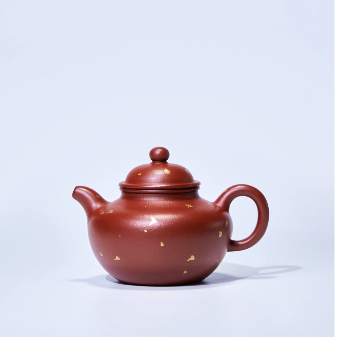 【全手工】紫砂壶 全手工制作 国工李霞 洒金莲子 大红袍 220CC